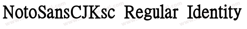 NotoSansCJKsc Regular Identity字体转换